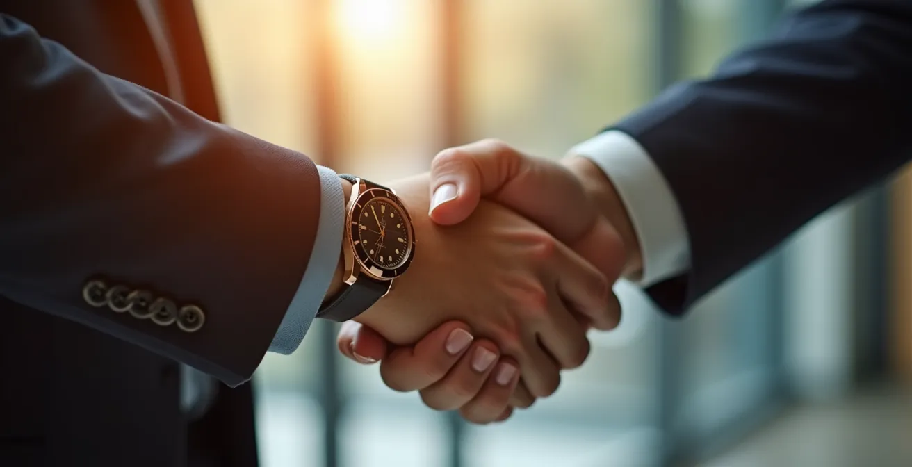 Poignée de main professionnelle scellant un accord
